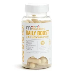 Munchkin Postpartum|Maternity Health & Wellness*- Milkmakers Daily Boost 2-in-1 Lactation Supplements for Breastfeeding