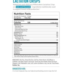 Munchkin Maternity Health & Wellness*- Milkmakers Lactation Crisps for Nursing, Breastfeeding and Pumping Moms, Gluten and Fenugreek Free, Sea Salt