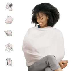 Munchkin Nursing Covers, Scarves, & Wedges*- Multiuse 5-In-1 Cover - Pale Peach