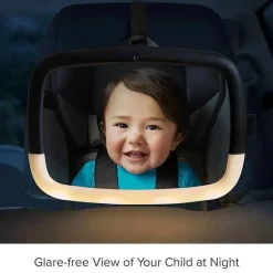 Munchkin Mirrors & Safety*- Night Light Pivot Baby in-Sight Adjustable Car Mirror