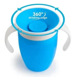 Munchkin Straw, Sippy & Training Cups|Dishes, Utensils & Food Containers*- 2Pk Miracle 360° Trainer Cup, Blue/Green