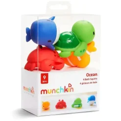 Munchkin Bath Toys*- 4Pk Ocean Squirts Baby Bath Toy