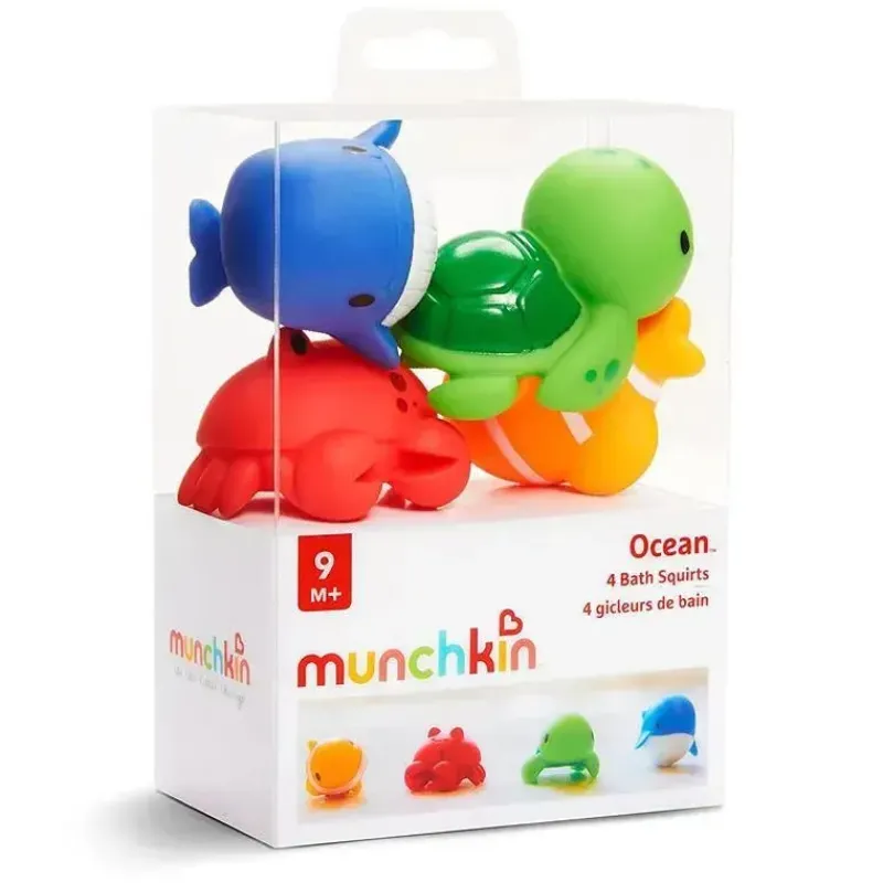 Munchkin Bath Toys*- 4Pk Ocean Squirts Baby Bath Toy