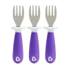 Munchkin Utensils & Accessories|Dishes, Utensils & Food Containers*- Raise 3Pk Toddler Forks, Purple