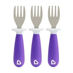 Munchkin Utensils & Accessories|Dishes, Utensils & Food Containers*- Raise 3Pk Toddler Forks, Purple