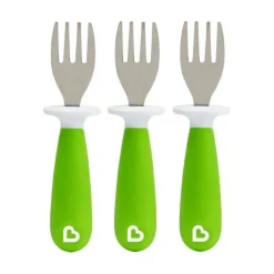 Munchkin Utensils & Accessories|Dishes, Utensils & Food Containers*- Raise 3Pk Toddler Forks, Green