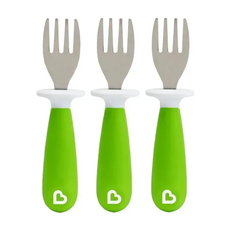 Munchkin Utensils & Accessories|Dishes, Utensils & Food Containers*- Raise 3Pk Toddler Forks, Green
