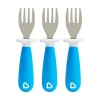 Munchkin Utensils & Accessories|Dishes, Utensils & Food Containers*- Raise 3Pk Toddler Forks, Blue