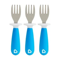 Munchkin Utensils & Accessories|Dishes, Utensils & Food Containers*- Raise 3Pk Toddler Forks, Blue