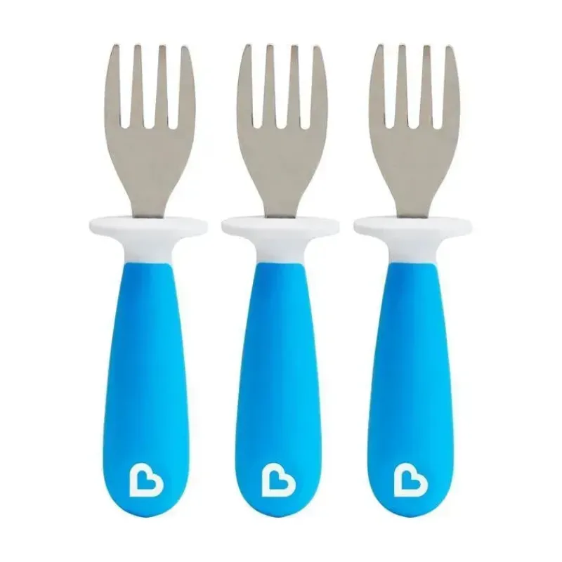 Munchkin Utensils & Accessories|Dishes, Utensils & Food Containers*- Raise 3Pk Toddler Forks, Blue