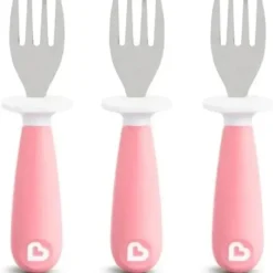 Munchkin Utensils & Accessories|Dishes, Utensils & Food Containers*- Raise 3Pk Toddler Forks, Pink