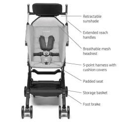 Munchkin Lightweight Strollers*- Sparrow Ultra Compact Stroller, Grey