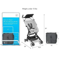 Munchkin Lightweight Strollers*- Sparrow Ultra Compact Stroller, Grey
