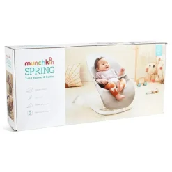 Munchkin Seats & Booster Chairs*- Spring 2 in 1 Baby Bouncer and Rocker, Portable, Lightweight and Compact with 3 Recline Positions