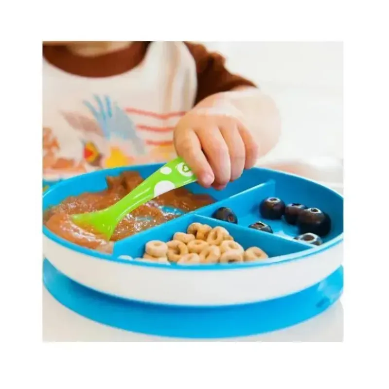 Munchkin Suction Plates & Bowls|Dishes, Utensils & Food Containers*2019 Stay Put Suction Plate, Assorted Colors (Blue, Purple, Green & Pink)