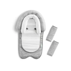 Munchkin Car Seat Head Support & Strap Covers*- Xtraguard Antimicrobial Head Support & Strap Covers, Grey