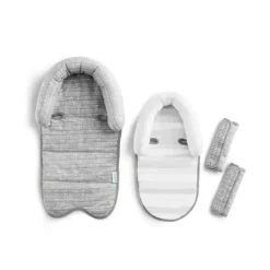 Munchkin Car Seat Head Support & Strap Covers*- Xtraguard Antimicrobial Head Support & Strap Covers, Grey