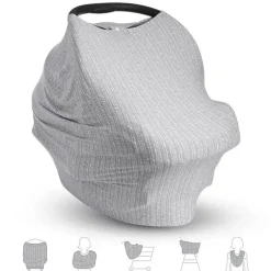 Munchkin Nursing Covers, Scarves, & Wedges*- Xtraguard Antimicrobial 5-In-1 Cover, Grey