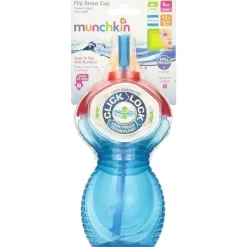 Munchkin Straw, Sippy & Training Cups|Dishes, Utensils & Food Containers*Click Lock Flip Straw Cup, 9 oz. 1Pk (Assortment)