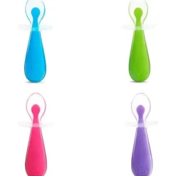Munchkin Utensils & Accessories|Dishes, Utensils & Food Containers*Gentle Scoop Silicone Training Spoons, 2-Pack, Assorted Colors (Blue & Green or Pink & Purple)