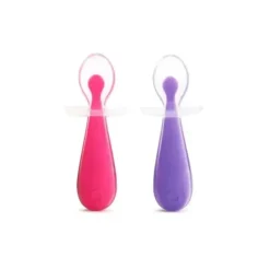 Munchkin Utensils & Accessories|Dishes, Utensils & Food Containers*Gentle Scoop Silicone Training Spoons, 2-Pack, Assorted Colors (Blue & Green or Pink & Purple)