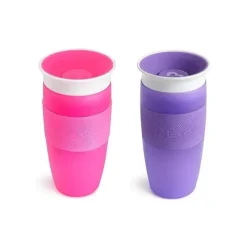 Munchkin Straw, Sippy & Training Cups|Dishes, Utensils & Food Containers*Miracle 360 Sippy Cup 14Oz, Pink or Purple (Assorted colors) - 1pk