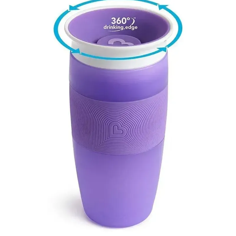 Munchkin Straw, Sippy & Training Cups|Dishes, Utensils & Food Containers*Miracle 360 Sippy Cup 14Oz, Pink or Purple (Assorted colors) - 1pk