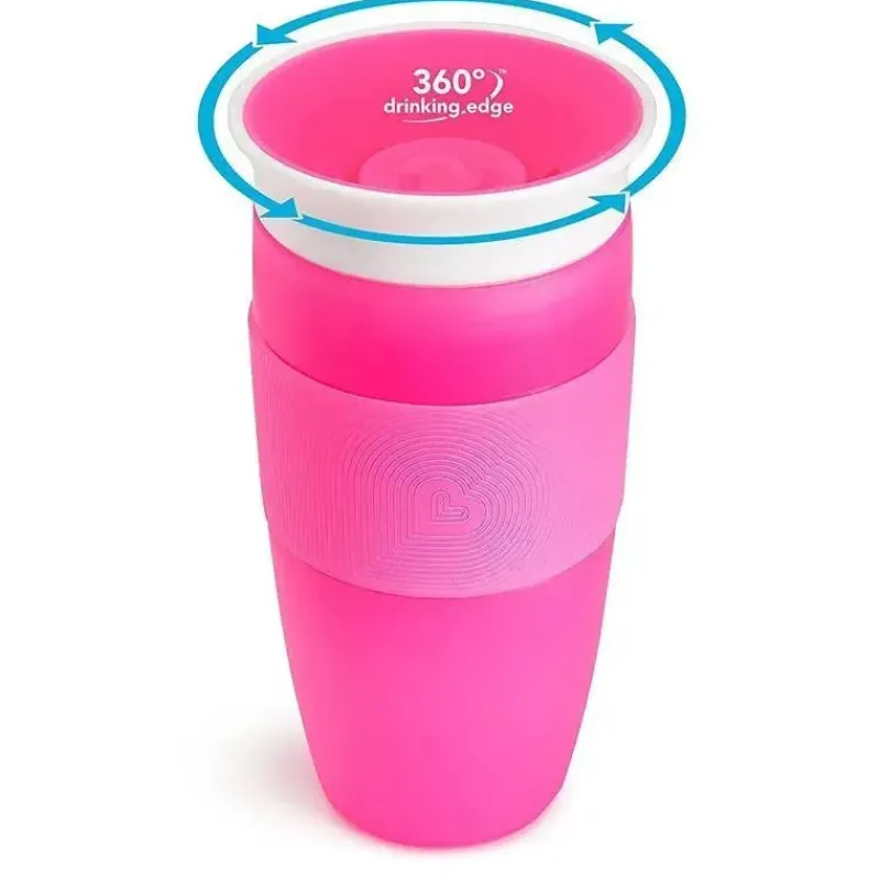 Munchkin Straw, Sippy & Training Cups|Dishes, Utensils & Food Containers*Miracle 360 Sippy Cup 14Oz, Pink or Purple (Assorted colors) - 1pk