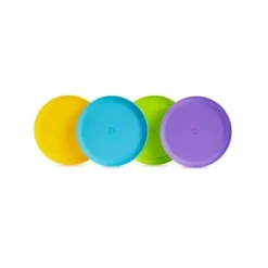 Munchkin Plates & Bowls|Dishes, Utensils & Food Containers*Multi Plates, 4-Pack (Yellow, Blue, Green & Purple)