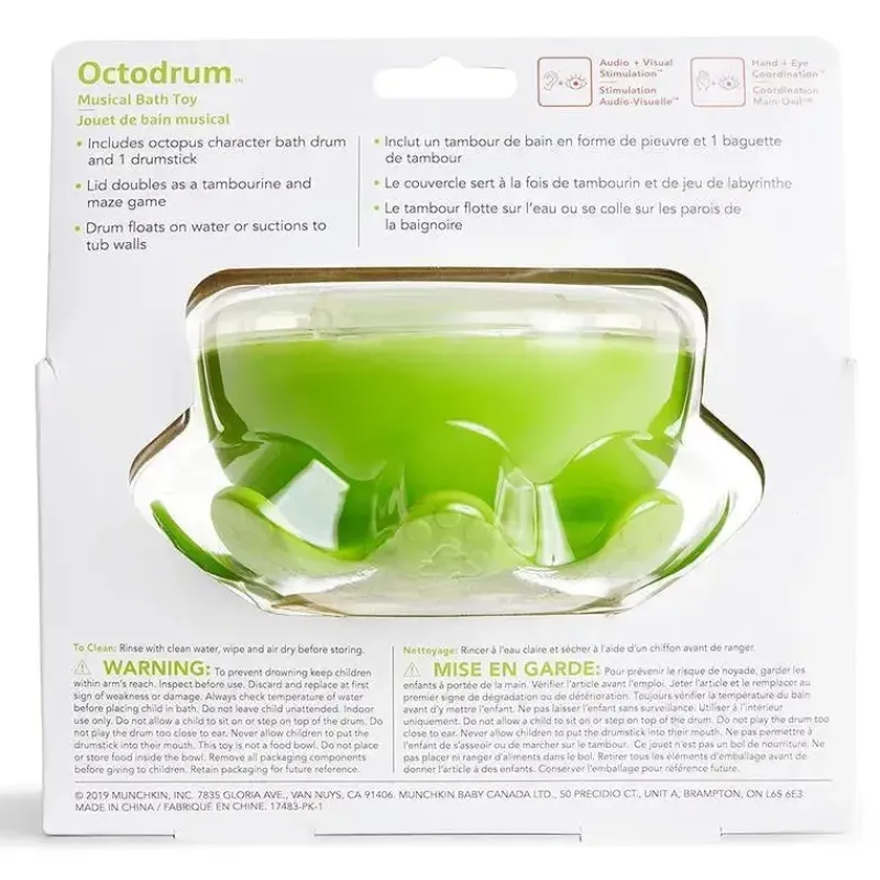 Munchkin Bath Toys*Octodrum 3-in-1 Musical Bath Toy, Green