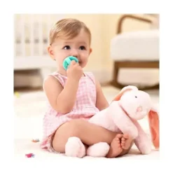 Munchkin Toys For 0-12 Months|Gift For Baby*Sili-Soothe & Teethe Silicone Pacifier + Teether - 2Pk, Blue/Green