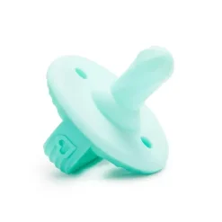 Munchkin Toys For 0-12 Months|Gift For Baby*Sili-Soothe & Teethe Silicone Pacifier + Teether - 2Pk, Blue/Green