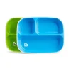 Munchkin Plates & Bowls|Dishes, Utensils & Food Containers*Splash Divided Plates 2-Pack, Blue/Green