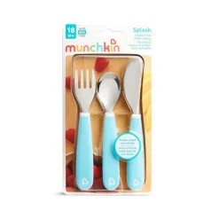 Munchkin Utensils & Accessories|Dishes, Utensils & Food Containers*Splash Toddler Fork, Knife & Spoon Set, Blue
