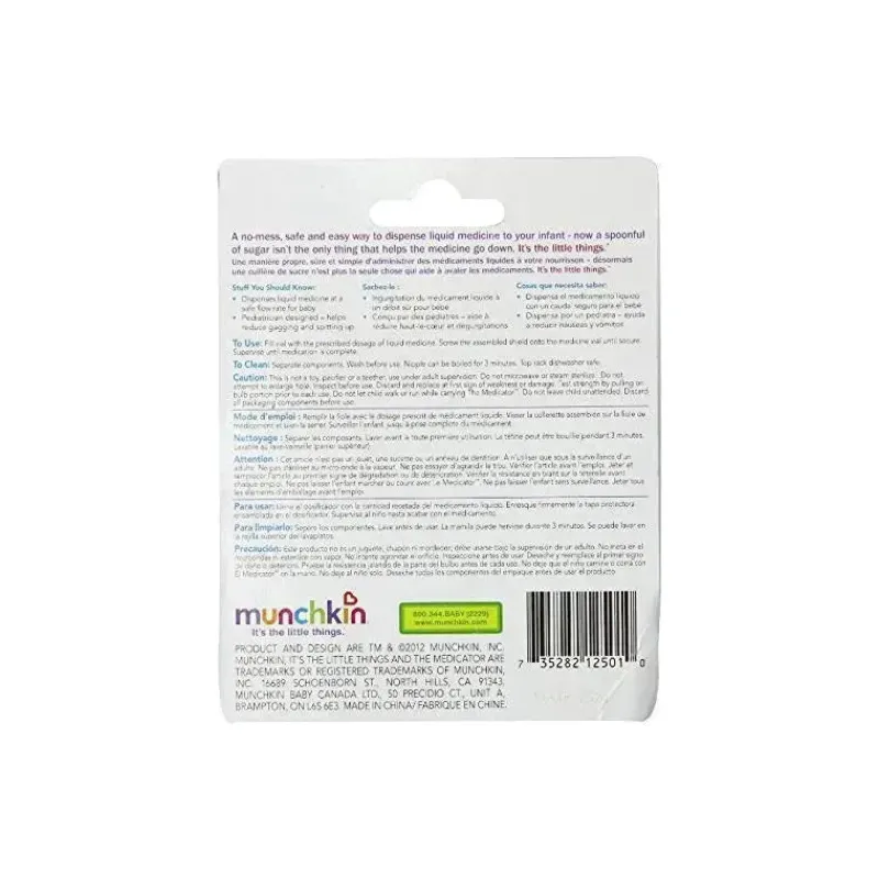 Munchkin Medicine Dispenser|Cough & Cold*The Medicator, Colors May Vary