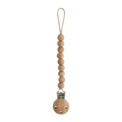 Mushie Gift For Baby|Bottles & Sets*- 100% Silicone Baby Pacifier Clip BPA Free, Hera Faux Wood