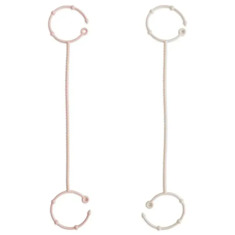 Mushie Utensils & Accessories|Dishes, Utensils & Food Containers*- Adjustable Silicone Strap 2-Pack, Blush/Shifiting Sand