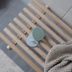 Mushie Grooming*- Baby Bath Cradle Cap Brush for Dry Skin, Eczema Treatment, 2 Pack, Natural/Cambridge Blue