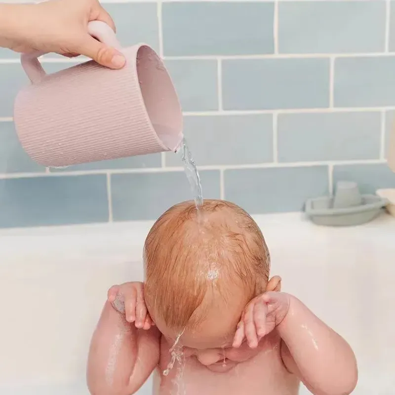 Mushie Bath Accessories & Organization*- Baby Bath Rinse Cup, 100% Food Grade Silicone, Wash Rinser Cup For Kids, Soft Lilac