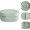 Mushie Lunch Boxes & Bags|Lunch Box*- Bento Lunch Box, Sage