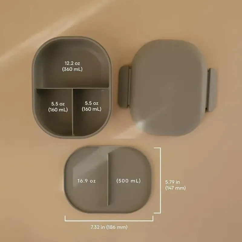 Mushie Lunch Boxes & Bags|Lunch Box*- Bento Lunch Box, Sage