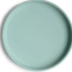 Mushie Suction Plates & Bowls|Dishes, Utensils & Food Containers*- Classic Silicone Suction Plate, BPA-Free Non-Slip Design, Cambridge Blue