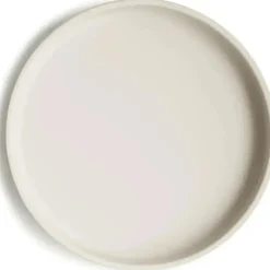 Mushie Suction Plates & Bowls|Dishes, Utensils & Food Containers*- Classic Silicone Suction Plate, BPA-Free Non-Slip Design, Ivory