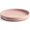 Mushie Suction Plates & Bowls|Dishes, Utensils & Food Containers*- Classic Silicone Suction Plate, BPA-Free Non-Slip Design, Blush