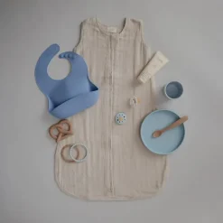 Mushie Plates & Bowls|Dishes, Utensils & Food Containers*- Classic Silicone Suction Plate, Powder Blue