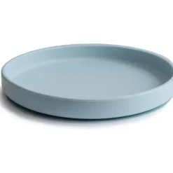 Mushie Plates & Bowls|Dishes, Utensils & Food Containers*- Classic Silicone Suction Plate, Powder Blue