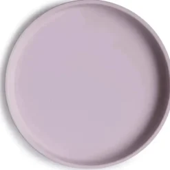 Mushie Suction Plates & Bowls|Dishes, Utensils & Food Containers*- Classic Silicone Suction Plate, BPA-Free Non-Slip Design, Soft Lilac