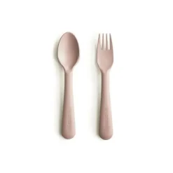 Mushie Utensils & Accessories|Dishes, Utensils & Food Containers*- Dinnerware Fork And Spoon Set (Blush)