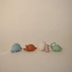 Mushie Bath Toys*- Dino Mold Free Bath Play Set, 4 Pack