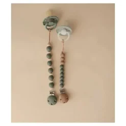 Mushie Gift For Baby|Pacifier Clips & Cases*- Eva Silicone Pacifier Clip, Dried Thyme